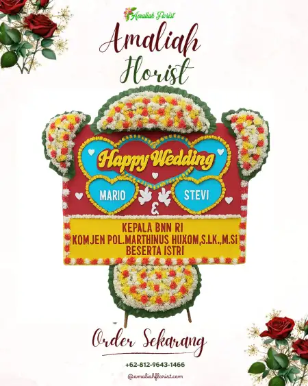 Papan Bunga Pernikahan Parigi Mekar